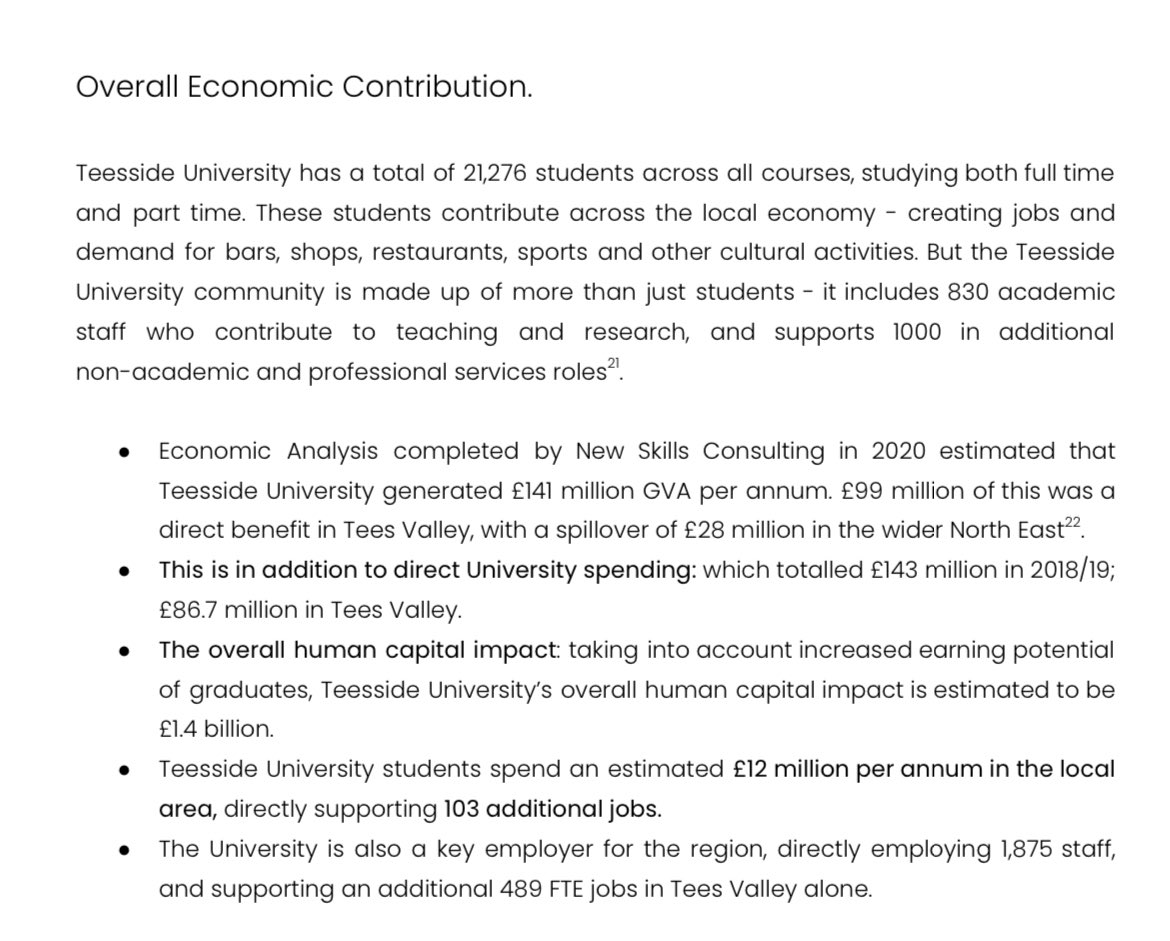 Unsurprisingly, the university is a huge economic contributor to the region.