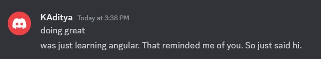 I have my ups and downs, been interesting few days.

Certain events made me consider my choices, I wasn't sure about things... but I think I found my answers. 

Thank you Kumar for the lovely message😊I still do enjoy being associated with @angular🙏
#angular #angulardeveloper