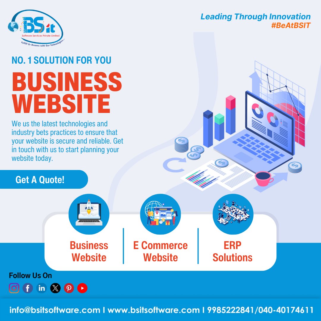 🚀 Elevate your online presence with our cutting-edge website solutions! From security to reliability, we've got you covered. Contact us today to kickstart your website journey!
#BusinessWebsite #ECommerceWebsite #OnlineBusiness #ERPSolution #DigitalPresence #WebsiteDevelopment