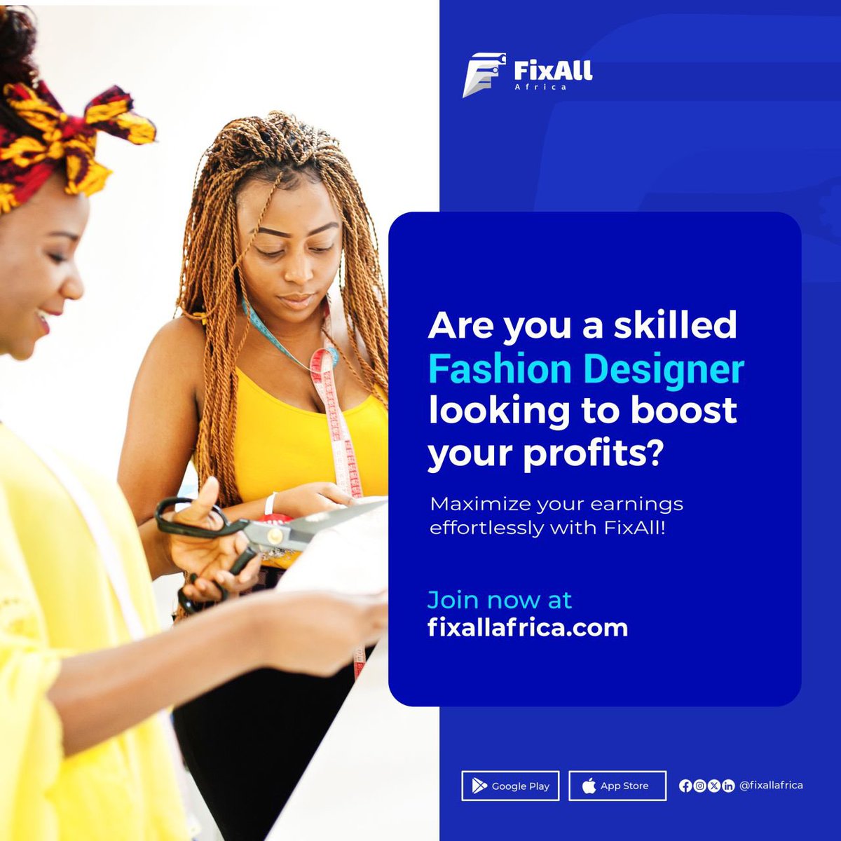 If you be Mechanic, Plumber, Hairdresser or say you get any handwork, Join @fixallafrica now make you begin receive work and make more money. #Fixallafrica