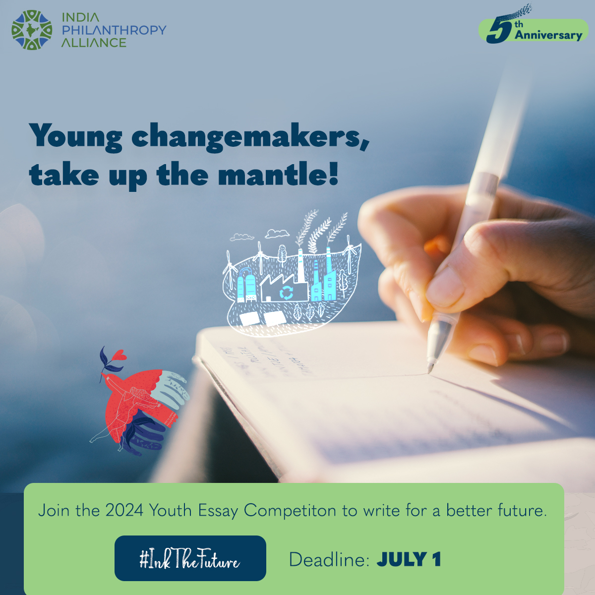 Unleash your voice! The 2024 Youth Essay Competition is a valuable & rewarding platform where youth can write about a pressing issue & propose solutions to spark real change. Winners will gain recognition & the opportunity to propose their ideas to renowned nonprofits &