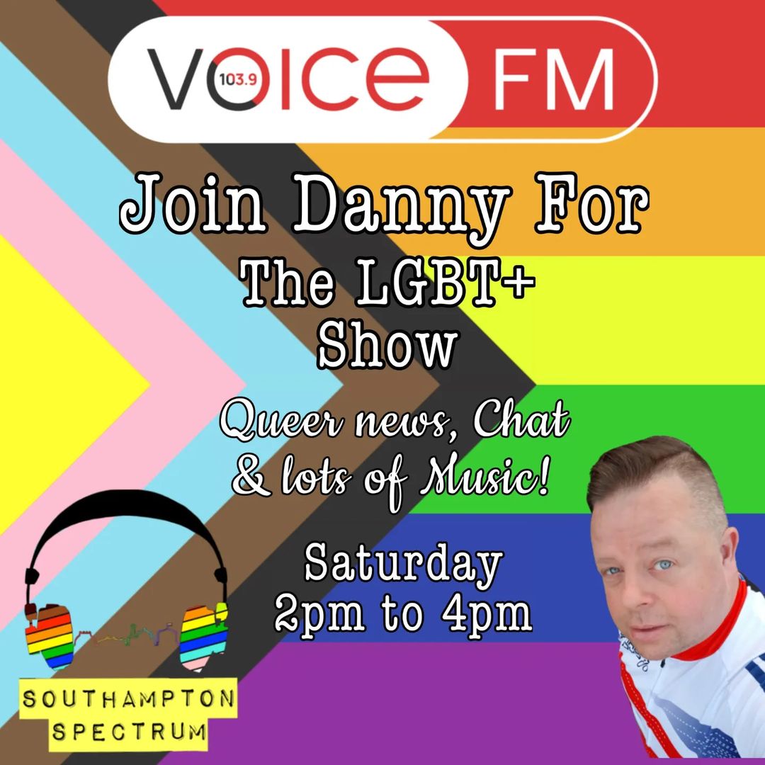 Today Danny is joined by his husband Matt... For queer news, lots of music and probably bickering...Live from 2pm!! #SouthamptonSpectrum #SotonSpectrum #LgbtRadio #LGBT #LGBTQSouthampton #GayRadio #LGBTQIA #Bisexuality #PanSexual #Lesbian #Transgender #NonBinary #GenderFluid