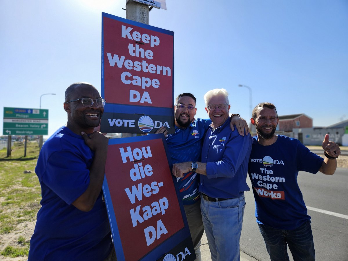 🧢 | Our final round of posters are on the poles across the province, and our message is clear and simple: Keep the Western Cape DA! We can win the Western Cape! But only if every voter turns out on election day and votes to keep the Western Cape DA! #VoteDA #Elections2024 🇿🇦