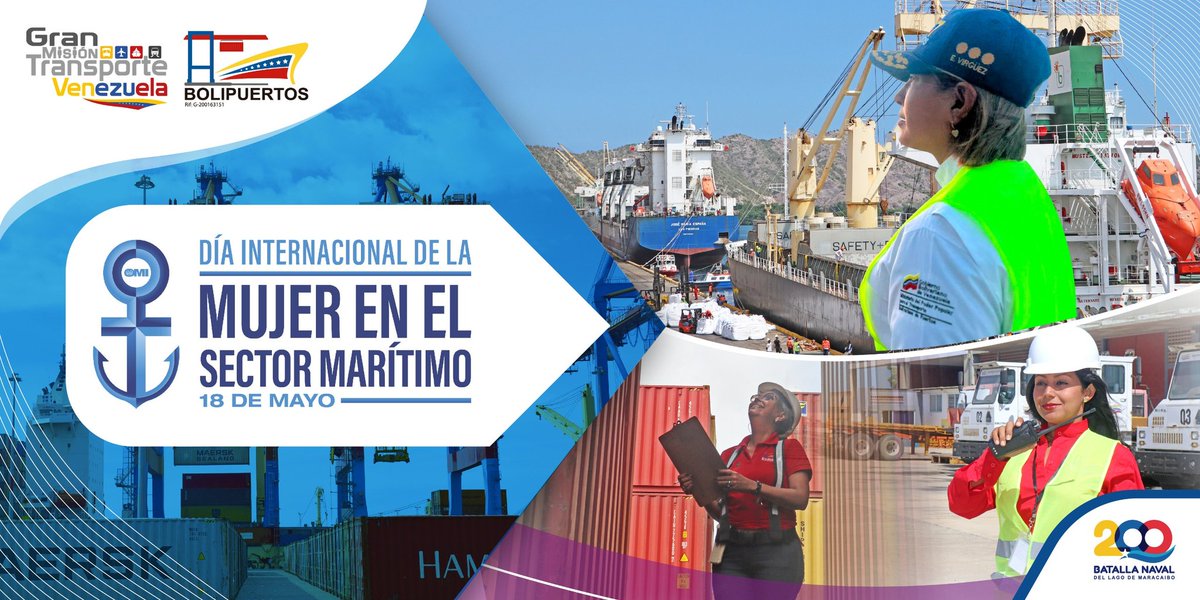 Hoy hacemos un reconocimiento a las mujeres del sector marítimo, y ratificamos el compromiso a la inclusión de la mujer venezolana en todas las áreas del sector. Para ellas, quienes dedican su trabajo a nuestros puertos, ¡Feliz Día Internacional de la Mujer en el Sector Marítimo!
