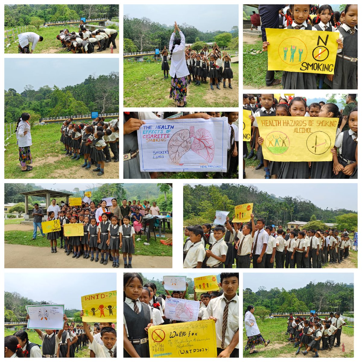 On World No Tobacco Day, the community of Rongbinggre, under the Rongbinggre SC, #EastGaroHills, came together to raise awareness about the detrimental effects of tobacco use and to promote healthier lifestyles.
#MeghalayaFightsTobacco #YouthForHealth #SayNoToTobacco