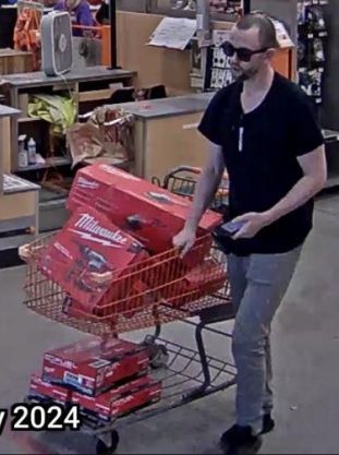 Do you recognize this individual? On May 9, the pictured suspect entered the Home Depot on 3755 Shackleford Road in unincorporated Duluth and stole multiple power tools. Call @stopcrimeatl at 404.577.8477 with tips. Case number 24-00340044