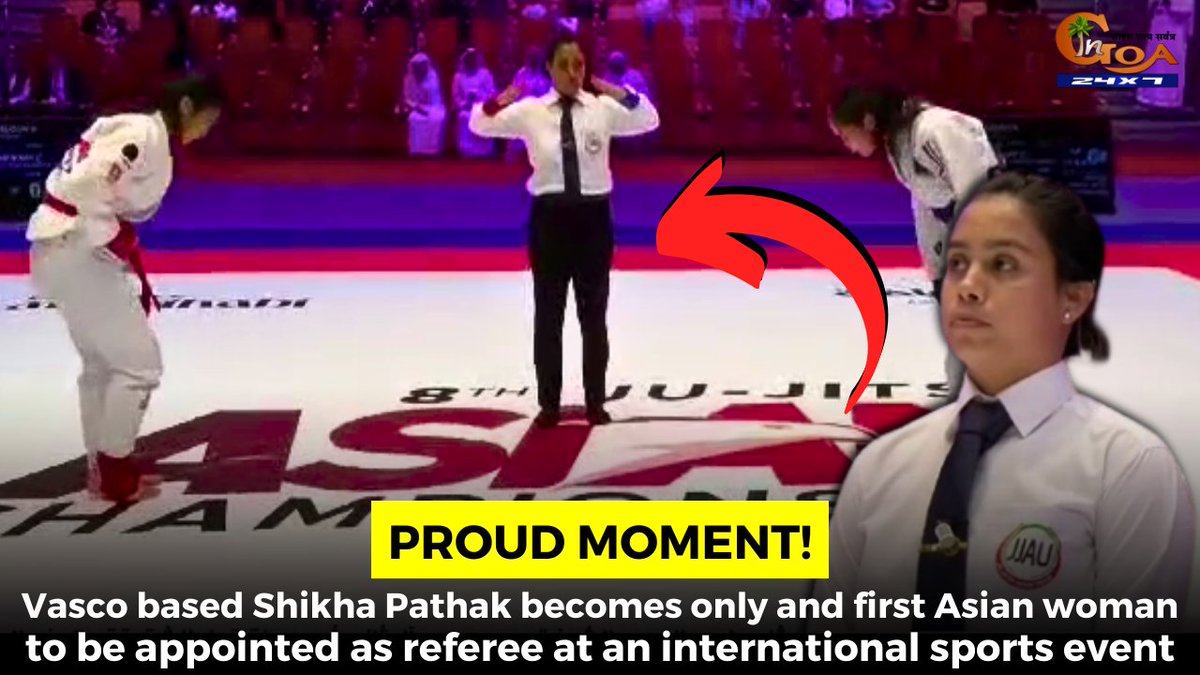 #ProudMoment! Vasco based Shikha Pathak becomes only and first Asian woman to be appointed as referee at an international sports event WATCH : youtu.be/6AfI4htGEso #Goa #GoaNews #ShikhaPathak #Referee #InternationalSportsEvent