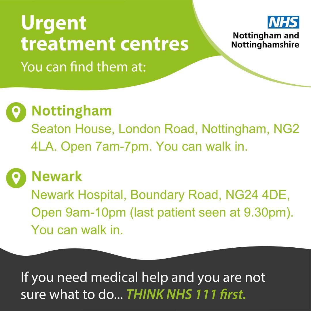 If you need urgent medical help, 111 Online will direct you to the right place for you, like an Urgent Treatment Centre. Did you know your Urgent Treatment Centres are open over the weekend and can treat a range of conditions?