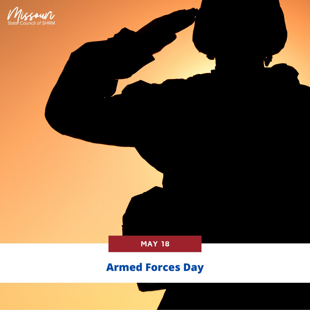 Today, we proudly celebrate Armed Forces Day! 🎖️

Join us in honoring the brave men and women of our military who protect and serve our nation with courage and dedication.

#MOSHRM #ArmedForcesDay #HonorOurHeroes #ThankYou #SupportOurTroops #ProudAmericans  #MilitaryStrong