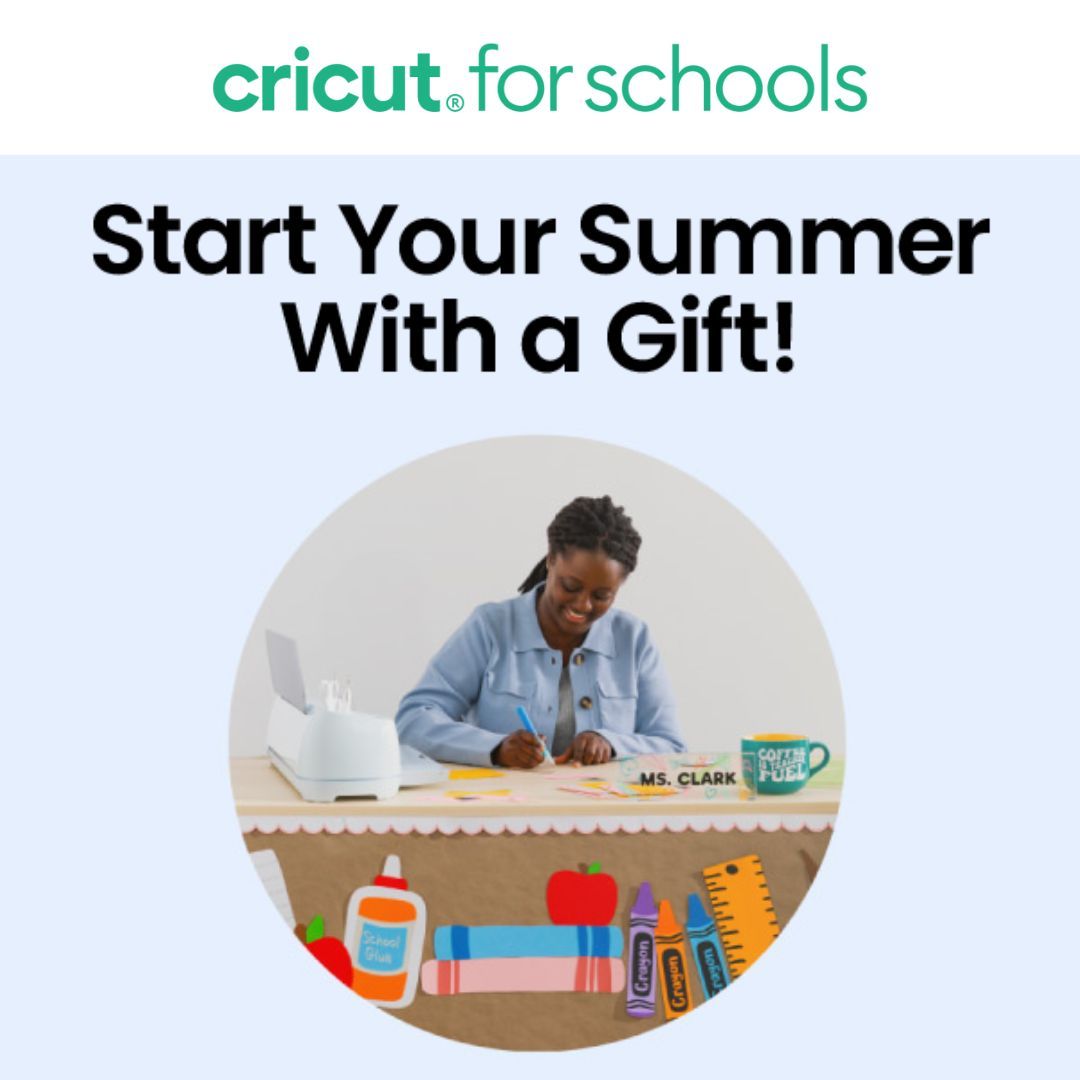 The gift of summer just got hotter. Buy a @Cricut Campus Bundle for your school and receive a bonus Cricut #STEM Lab Creator Kit valued at $468! Learn More: buff.ly/44KNLgQ