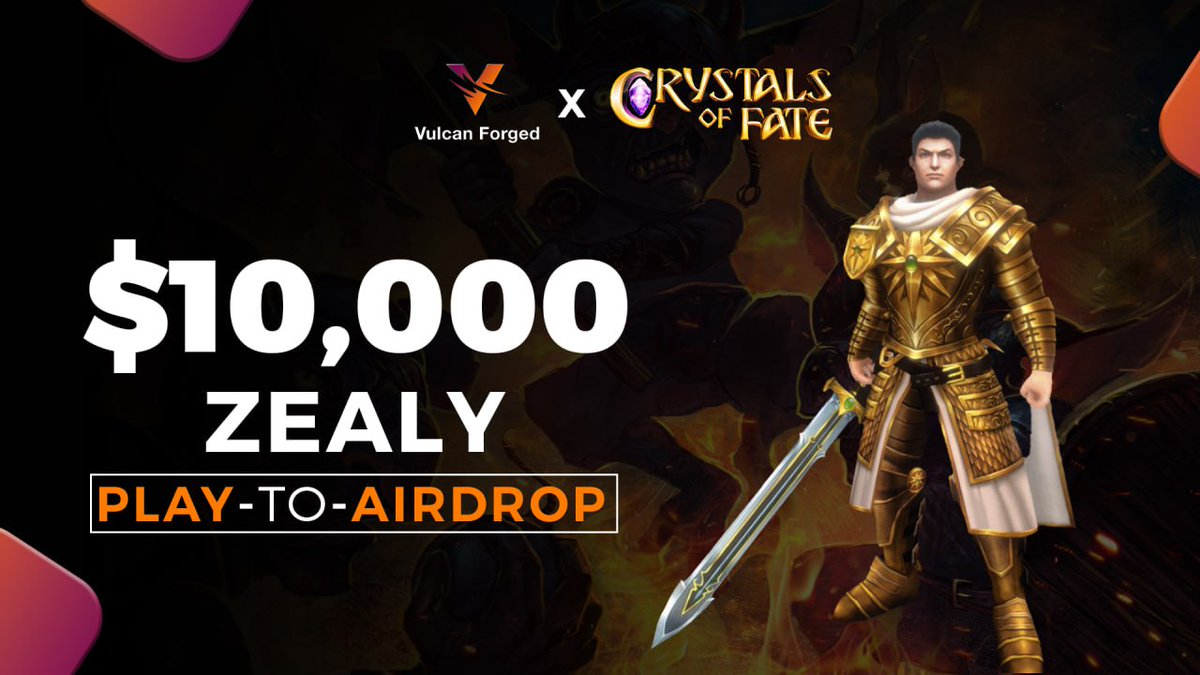 Time for a Zealy #PlayToAirdrop contest!🔥 
 
ICYMI: We've launched a HUGE $10,000 Zealy event with @CrystalsofFate, a top-notch CCG on @Elysium_VF! 
 
📅 May 10th to May 24th 
 
🎁 Over $10,000 in $PYR, $COF, and rare NFTs 
 
Join the excitement now: zealy.io/cw/crystalsoff… 🌟💰