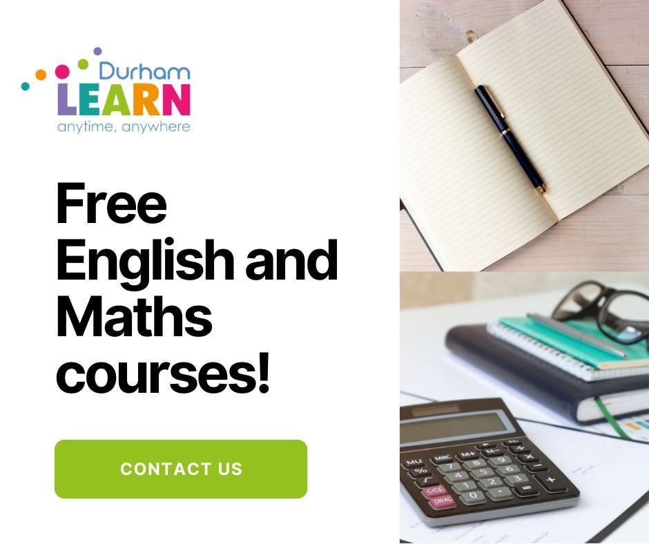 Did you know DurhamLearn have FREE courses have started? Whether you want to boost your job prospects or simply help the kids with their homework, DurhamLearn have a course for you! For more information 👇 ow.ly/eySc50RFmsh