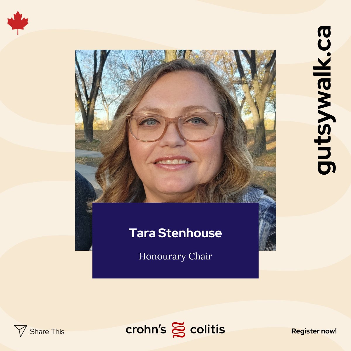 Meet Tara, one of this year’s Gutsy Walk Honourary Chairs! Fundraising for Gutsy Walk is important to Tara and her family, who join her every year in raising awareness. To learn more about Tara, you can visit our website: bit.ly/Honourarychairs