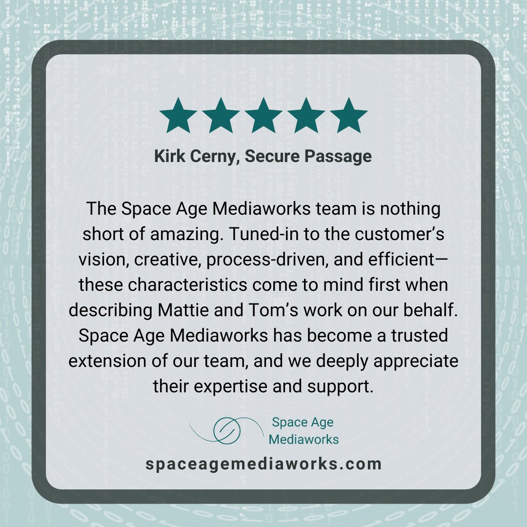 Receiving a 5-star review always brightens our day! 🌟🌟🌟🌟🌟 Thank you to our client for relying on us for your digital needs. Your success is our priority! 🚀

#SpaceAgeMediaworks #BusinessGrowth #ClientAppreciation #TechSuccess #5StarExperience #DigitalExcellence