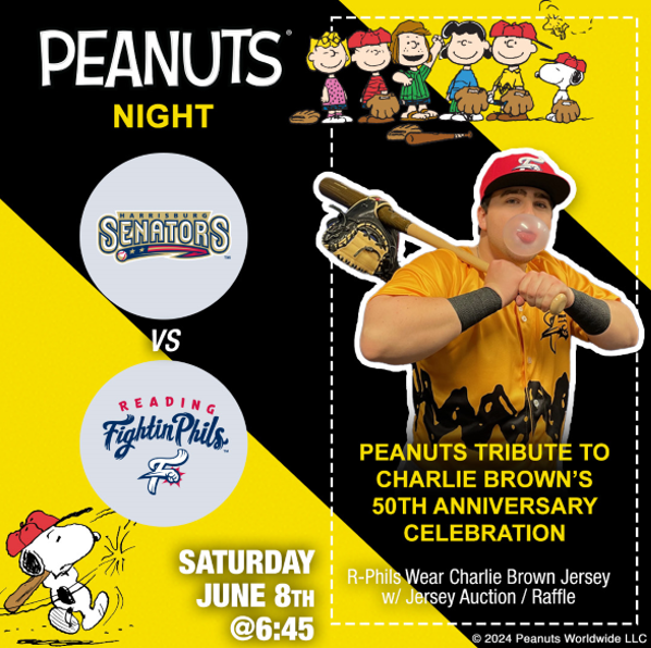 We'll celebrate Charlie Brown and the Peanut’s 50th Anniversary at FirstEnergy Stadium on Sa. 6/8 – grab a limited edition replica “Charlie Brown” style jersey or Peanuts character T-shirt! FREE SHIPPING through Monday 5/20 – Enter code:  CHARLIE

SHOP: tinyurl.com/yf47tmp9