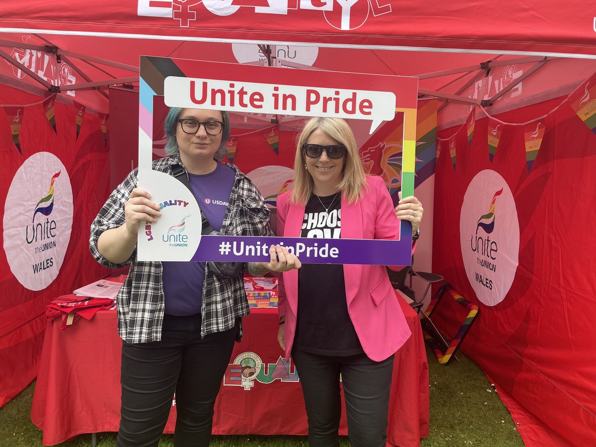 Great to be with @hannahblythyn at #Swanseapride with @UniteEqualities