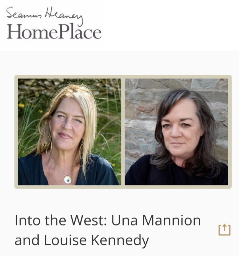 Brilliant Summer Programme here @SHHomePlace waiting in anticipation for these two great writers to begin their chat.

#IrishWriters #Helicon #SeamusHeaney