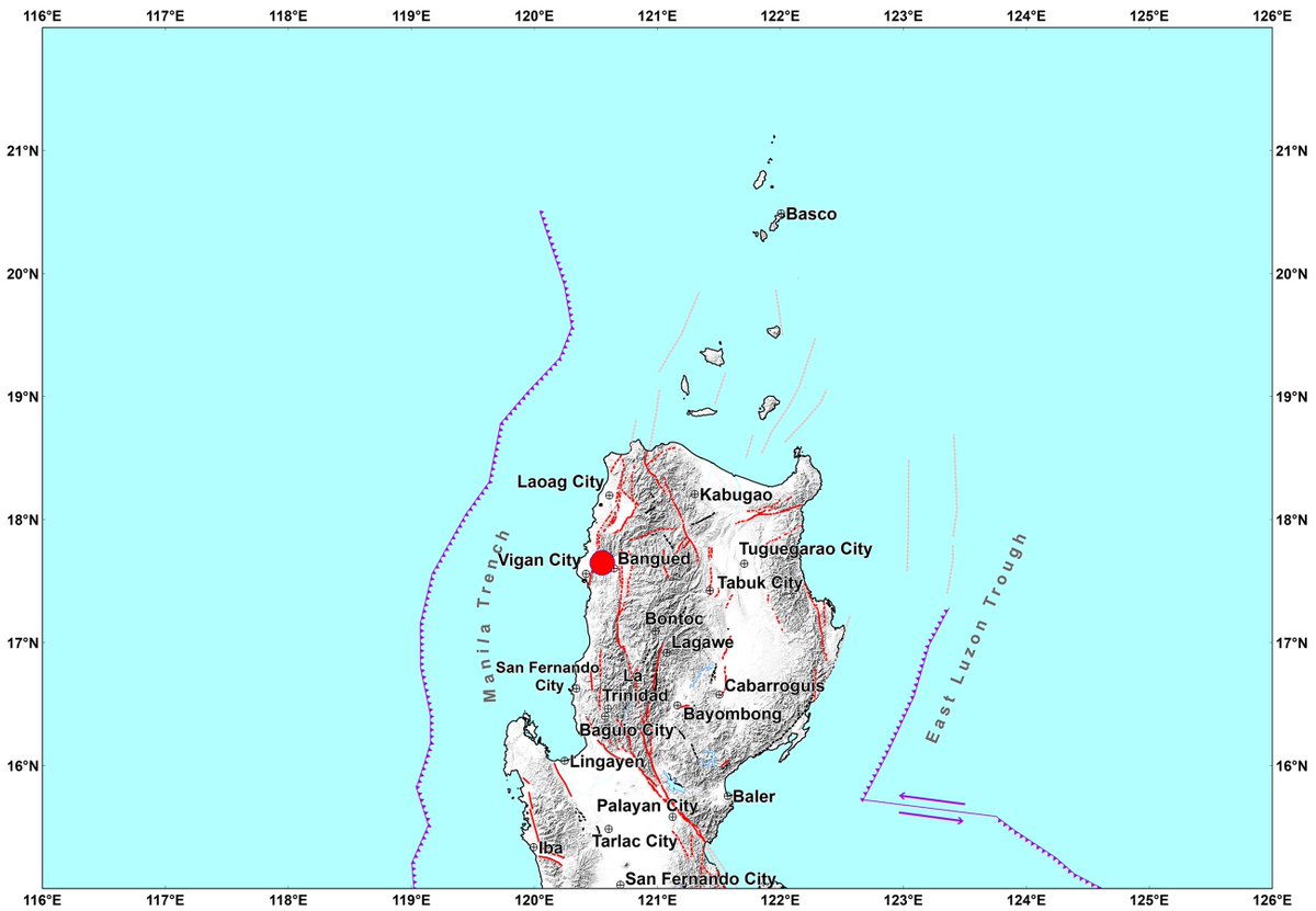 #EarthquakePH #EarthquakeAbra #iFelt_AbraEarthquake Earthquake Information No.1 Date and Time: 18 May 2024 - 08:51 PM Magnitude = 4.2 Depth = 010 km Location = 17.65°N, 120.55°E - 009 km N 53° W of Bangued (Abra) earthquake.phivolcs.dost.gov.ph/2024_Earthquak…