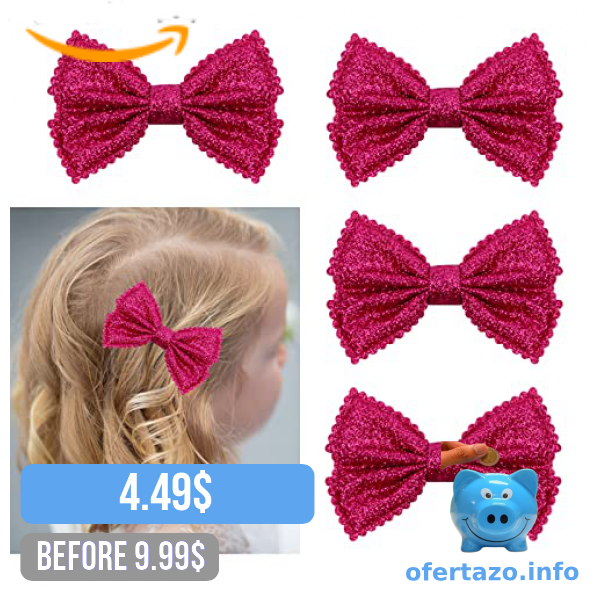 #amazon #ofertazo
Before: 9.99$ Now: 4.49$ (55%)
👉amazon.com/HoveBeaty-Glit…
Don't miss out on this offer! Add it to your cart.

HoveBeaty Glitter Bow Hair Clips Sparkly Bowknot Hair Bar...