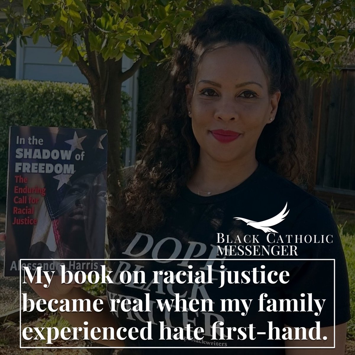 @AlessandraH17's new book 'In the Shadow of Freedom: The Enduring Call for Racial Justice' unpacks the ongoing scourge of racism and the straight line from slavery to systemic issues today. The narrative hit home when her son faced hate at school. blackcatholicmessenger.org/my-book-on-rac…