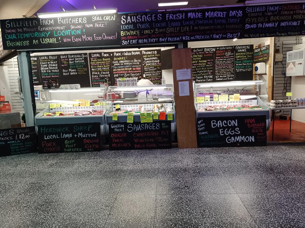 BARROW in FURNESS. Meat in the market hall #BarrowinFurness #market #markethall #butchers #cumbria