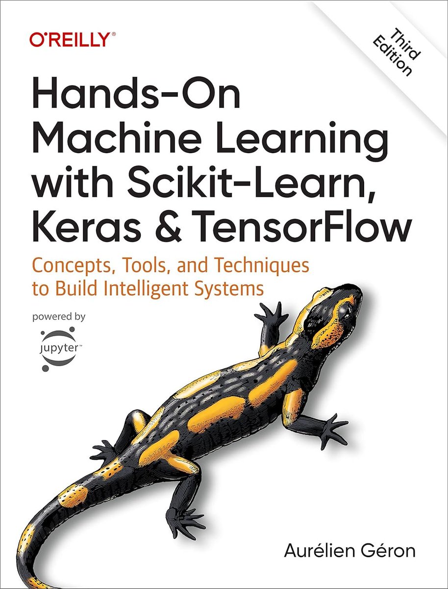 1. Hands-On Machine Learning with Scikit-Learn, Keras, and TensorFlow: Concepts, Tools, and Techniques to Build Intelligent Systems amzn.to/3wxgEk2