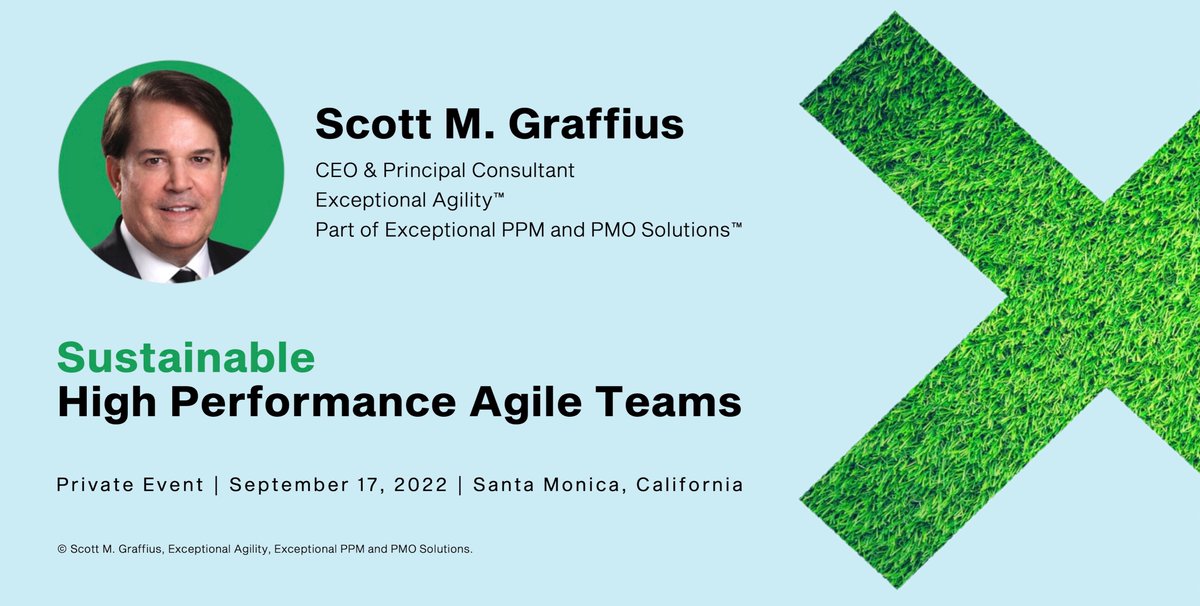 Agile Scrum author @ScottGraffius has presented 90 talks and workshops at conferences and other events. The visual is from his “Sustainable High Performance Agile Teams” session at a private ‘22 event in Santa Monica, California. Details: scottgraffius.com/publicspeaker.…. #Agile #Speaker