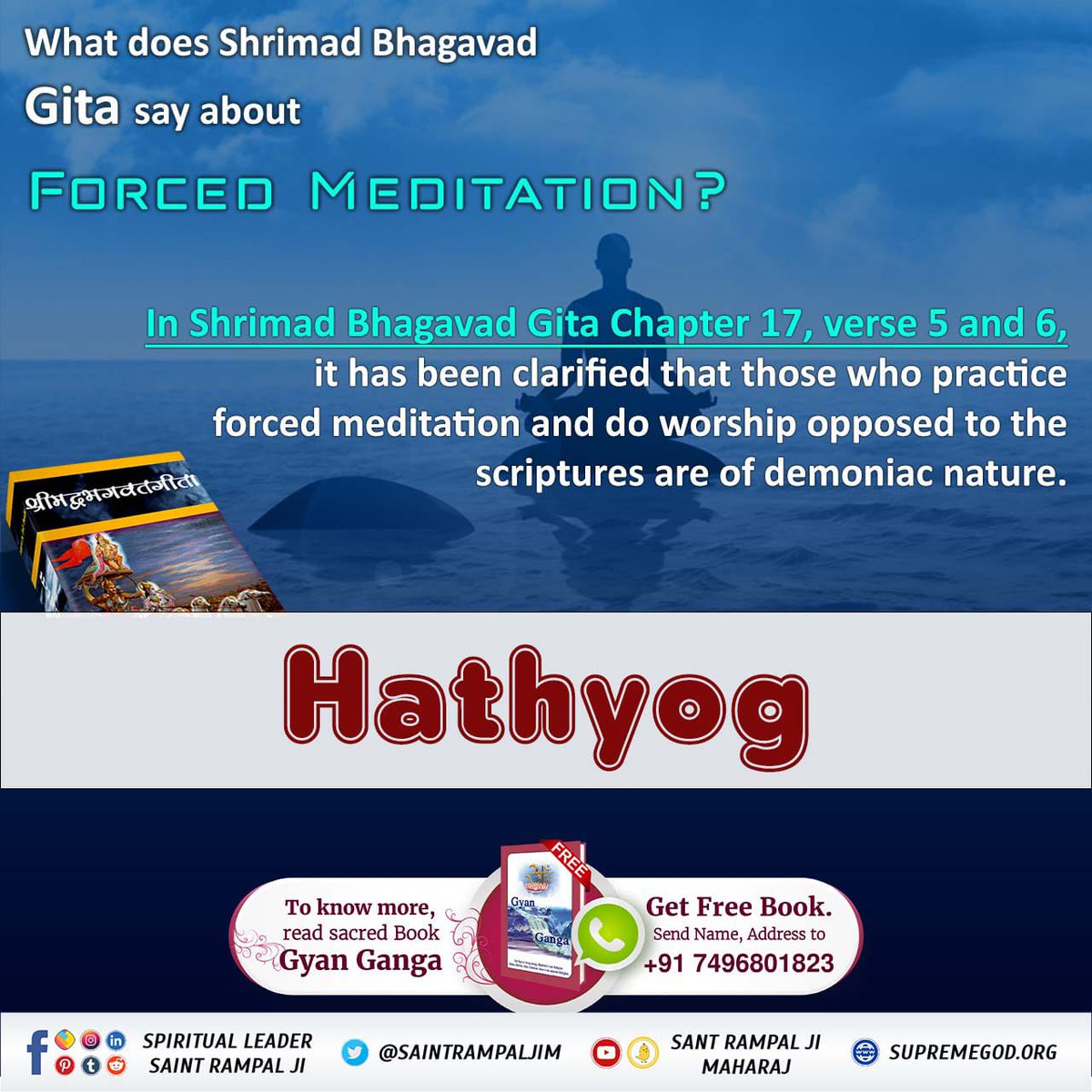 #What_Is_Meditation
'Embrace the journey of self-discovery with the wisdom of the Bhagavad Gita. Chapter 5, Verse 2 reminds us that true devotion springs from understanding, not just external rituals. Let's seek inner transformation rather than external renunciation.
