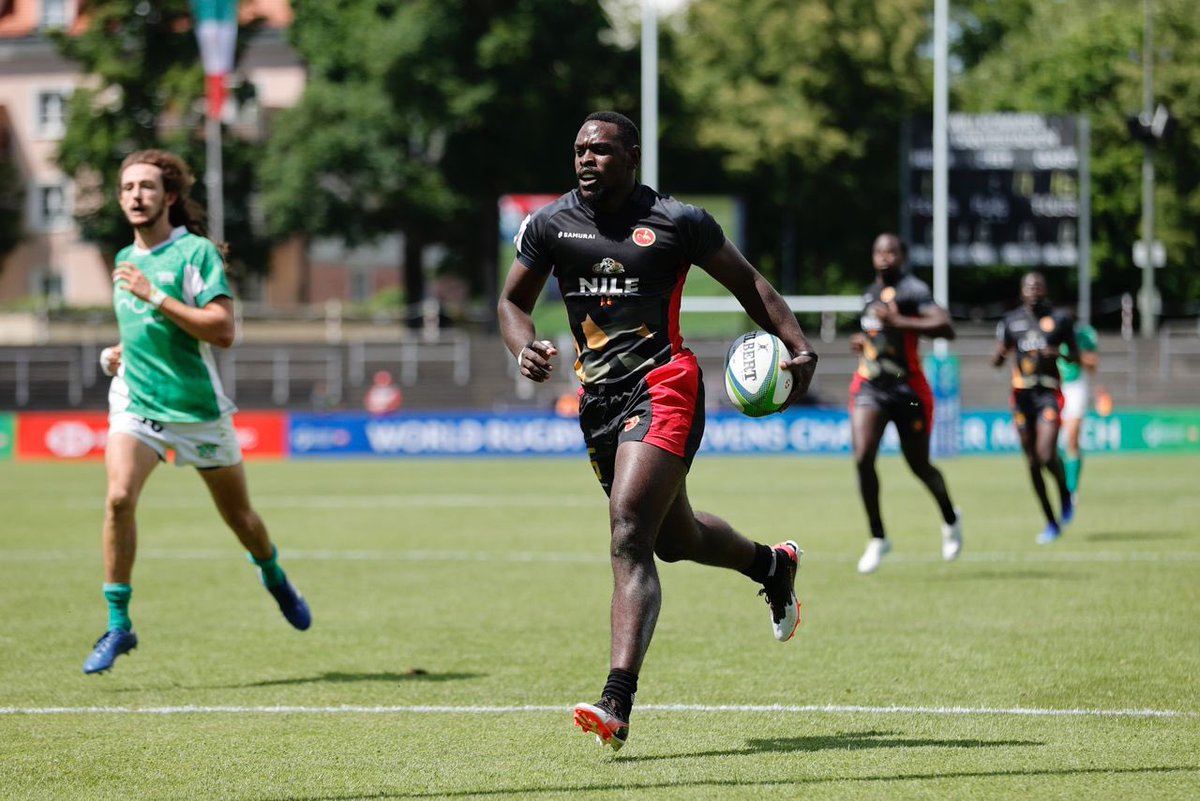 It’s 2 wins out of 2 for @Uganda_Sevens in Munich.

FT: Uganda 🇺🇬 32-12 Mexico 🇲🇽 

Tries: Norbert Okeny x3, William Nkore, Alex Aturinda
Conversions: Nkore x4

#GoLocal 🏉 #7sChallengerSeries #SevensChallenger