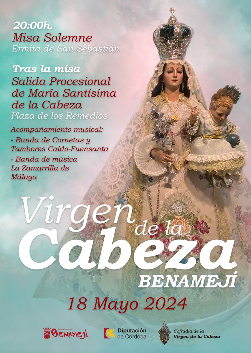 Caidoyfuensanta's tweet image. 🎶 #ACTUACIÓN ||

Hoy nos desplazamos hasta la localidad de Benamejí para acompañar la salida procesional de la Virgen de la Cabeza, donde abriremos el cortejo.

📍 Ermita de San Sebastián de Benamejí (Córdoba)
🕒 21:00h

¡Os esperamos!

#suenacyf #caidoyfuensanta #sédecyf…