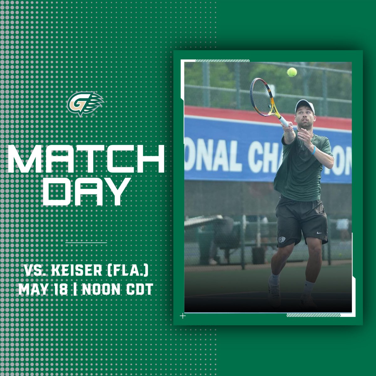 NATIONAL CHAMPIONSHIP MATCH! Grizzlies face Keiser (Fla.) for the 2024 NAIA National Championship this afternoon. 🎾 - NOON CDT 📍 - Mobile, Ala. (Mobile Tennis Center) #GGCAthletics | #BattleForTheRedBanner