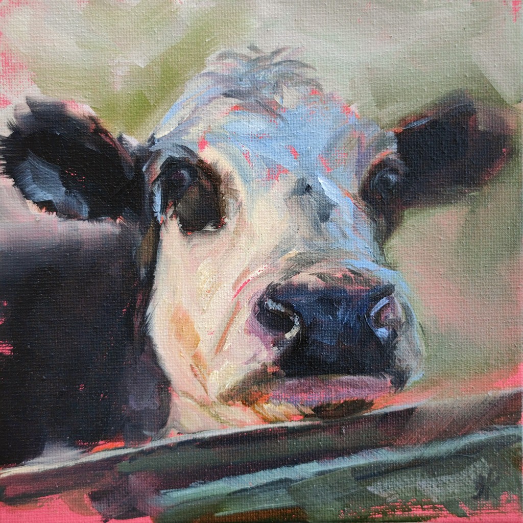 Presenting a delightful yet slightly grumpy portrait of a cow! Wishing you all a wonderful weekend ahead! 🐮⁠ ⁠khortviewprints.etsy.com/listing/171427… 🛩️my shop with original paintings is on vacation until 01 June🛩️⁠ ⁠