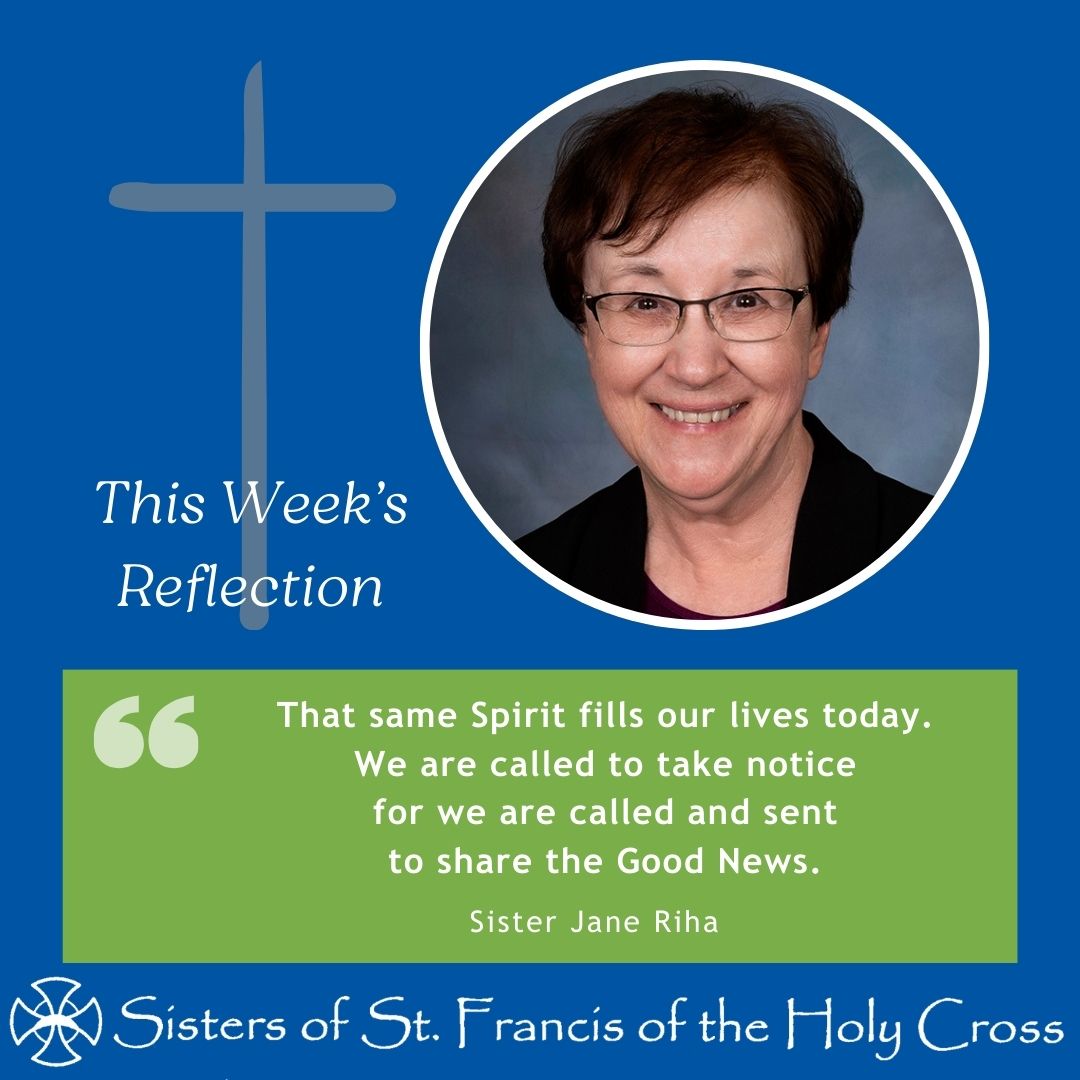 Pentecost can and should inspire us. In this week's reflection, Sister Jane Riha invites us to celebrate this feast and its beautiful symbols and message. How do you celebrate Pentecost? tinyurl.com/3syd9978