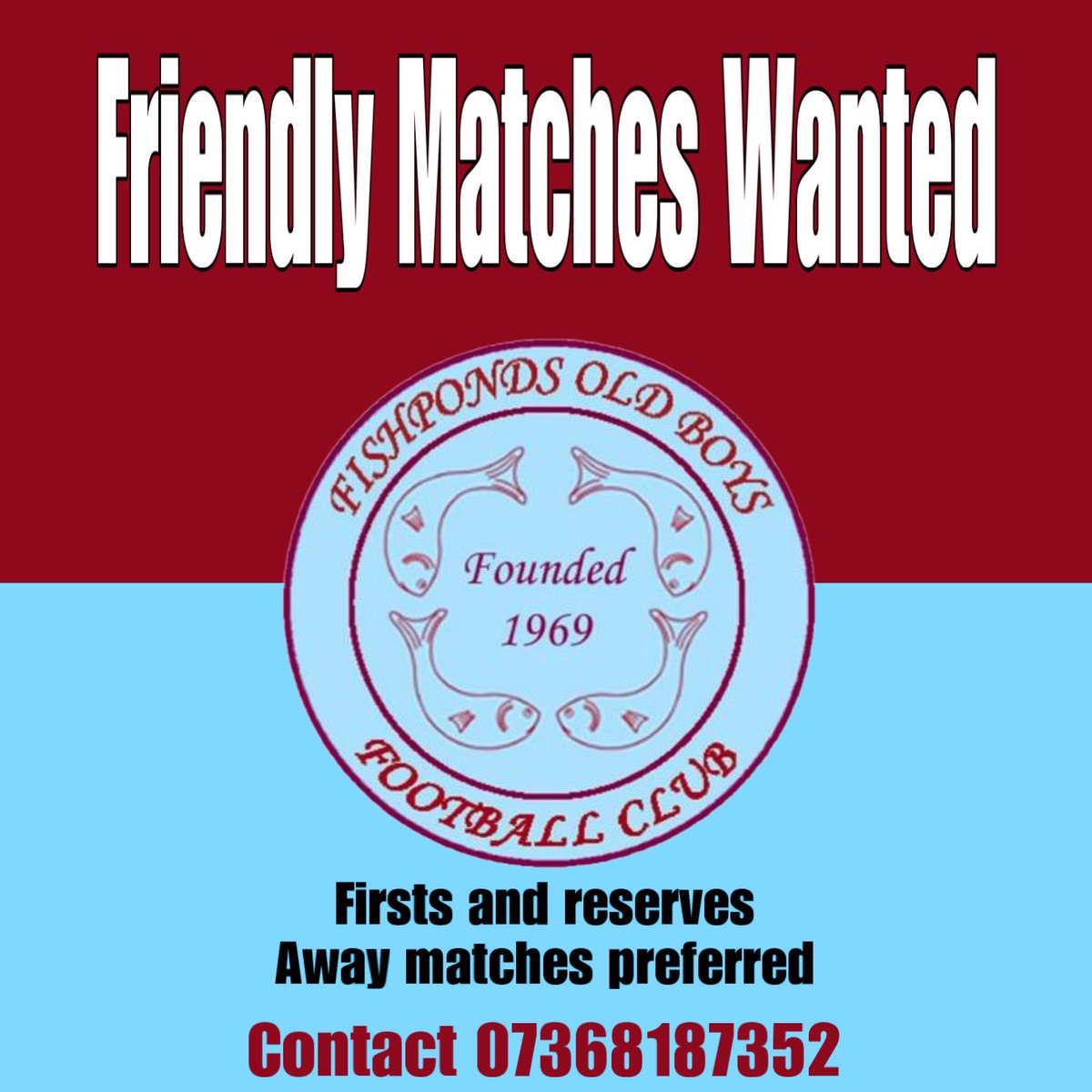 Firsts and reserves both looking for friendly matches season 24/25. Contact 07368187352 if you have availability. Away matches perfect and happy to share costs. #uptheponds