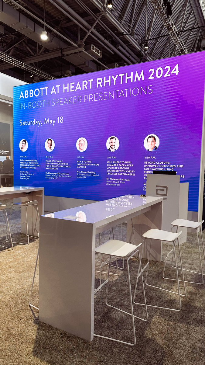 9:45 in the @AbbottCardio booth — explore best practices for using our advanced solutions from ablation to closure with @Drdevignair.   Check out our Day 2 #HRS2024 sessions: electrophysiology.abbott.com/Mapping-and-Ab…   #AbbottProud #EPatHRS