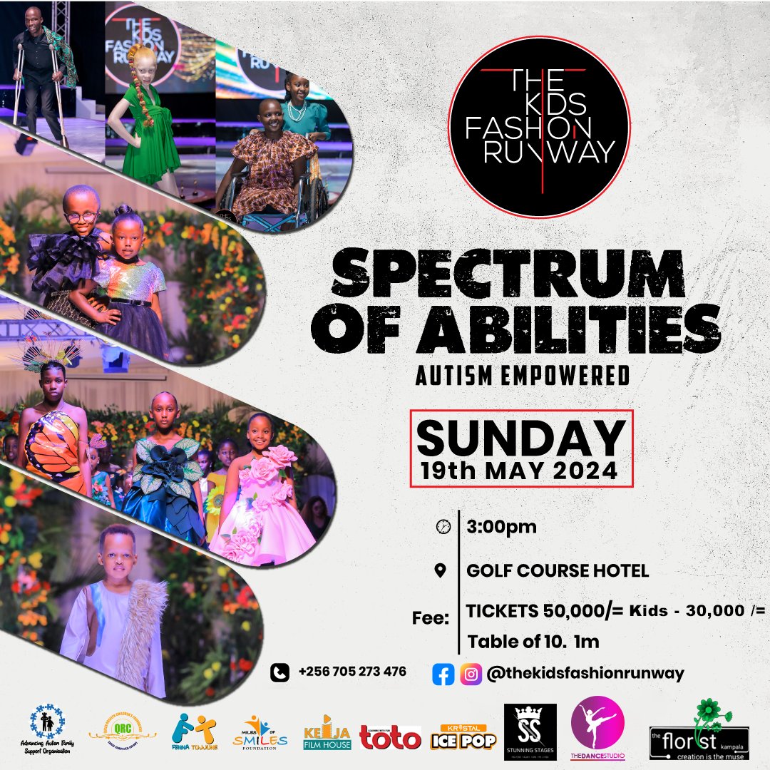 📅 Join us this Sunday, May 19th, 2024, at Golf Course Hotel for The Kids Fashion Runway 💃🕺 👗👠 Tickets: Regular - 50,000/-, Kids - 30,000/-, Table of 10 - 1M. Grab yours now! @thekidsfashionrunway @fenando_fiere #TheKidsFashionRunway #NextLevelRunway #InclusiveFashion