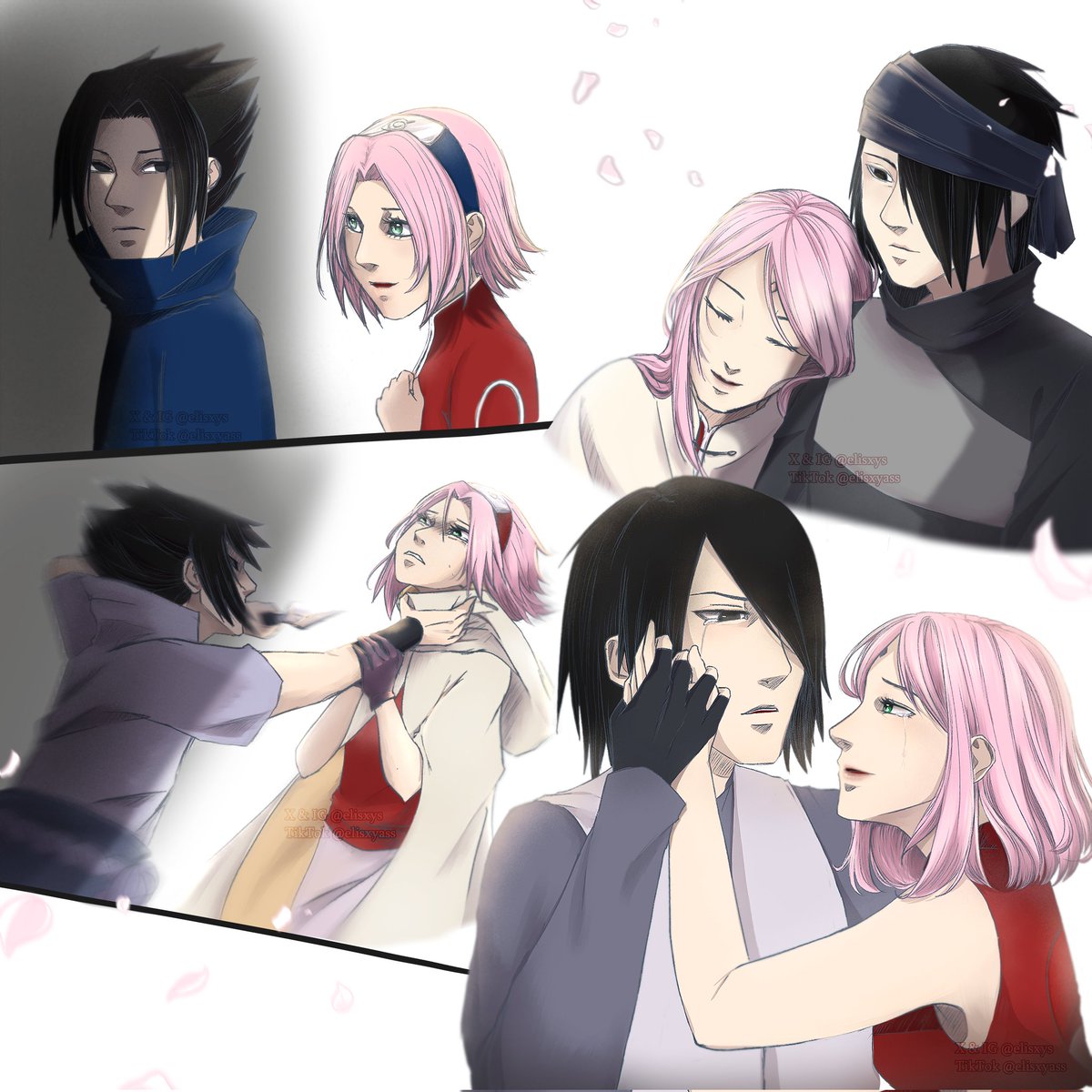 'Sakura is the spring sunshine in Sasuke's dark life'
#SASUSAKU #サスサク