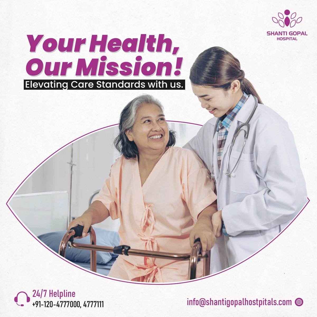 With a commitment to excellence, we stand at the forefront of healthcare, dedicated to elevating care  standards and prioritizing your well-being above all else. 
.
#shantigopalhospital #hospitals #hospital #hospitalservices #hospitalsncr #servicehospital #healthcare