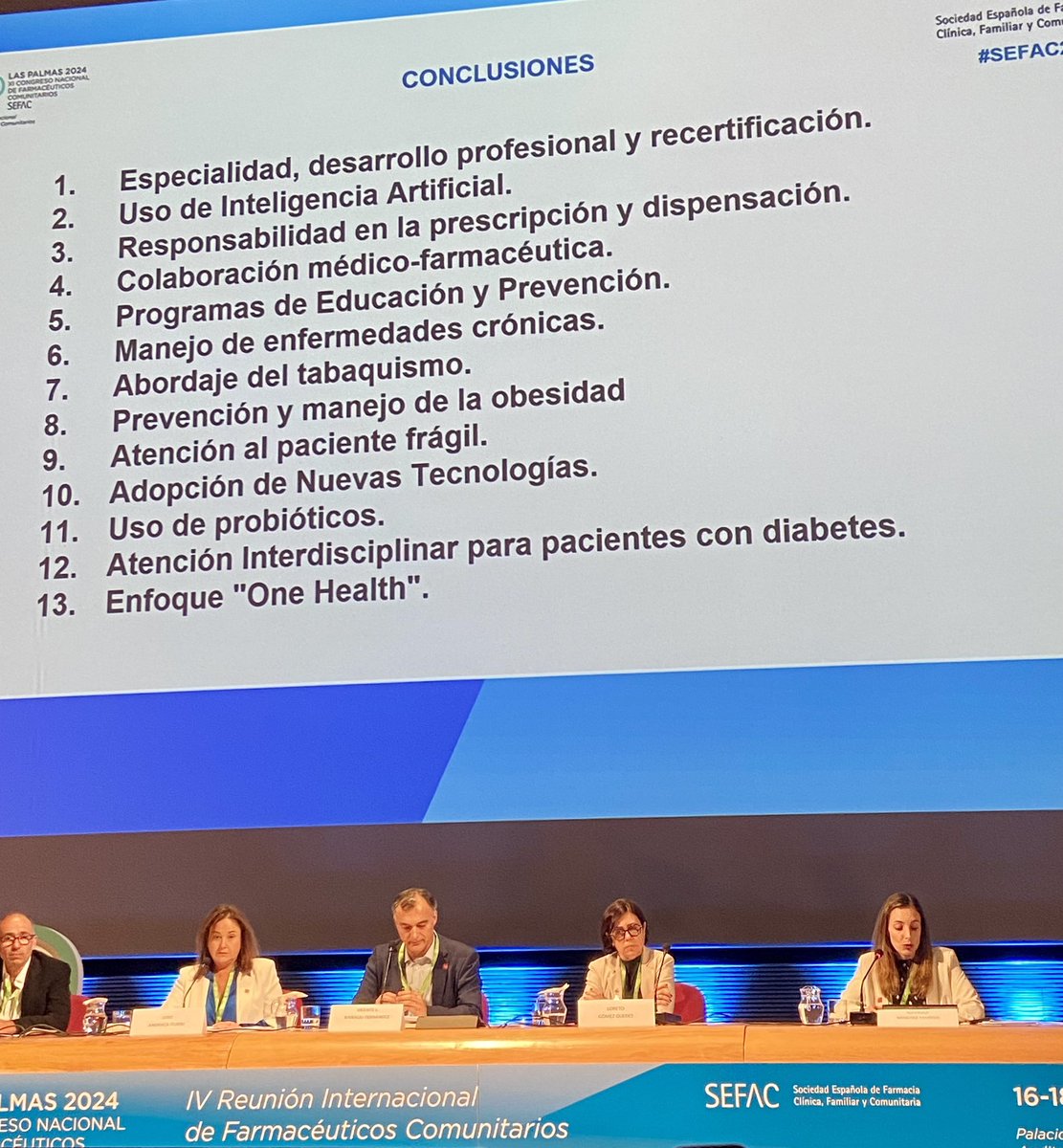 Conclusiones del #congreso de <a href="/SEFAC_aldia/">SEFAC</a> 

#SEFAC2024
