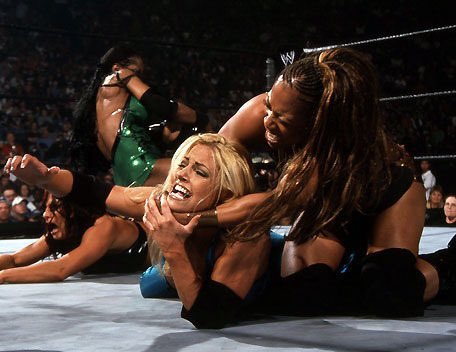 21 Years Ago Today At Judgement Day 2003 @Phenom_Jazz Defended Her Women’s Championship Against @trishstratuscom @JackieMooreTx & @REALLiSAMARiE In A Fatal Four Way Match