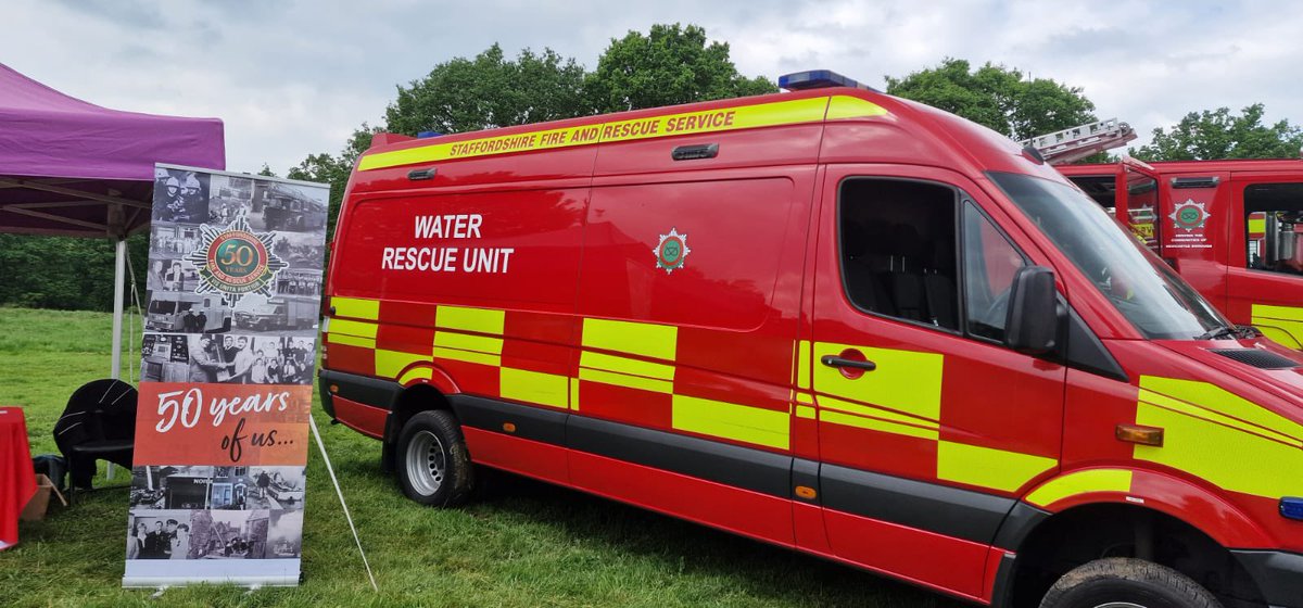 Pop down to see @StaffsFire @SFRSPosAction @TrenthamEstate for Emergency Services Day #fireservice #recruitment #firefighter #positiveaction