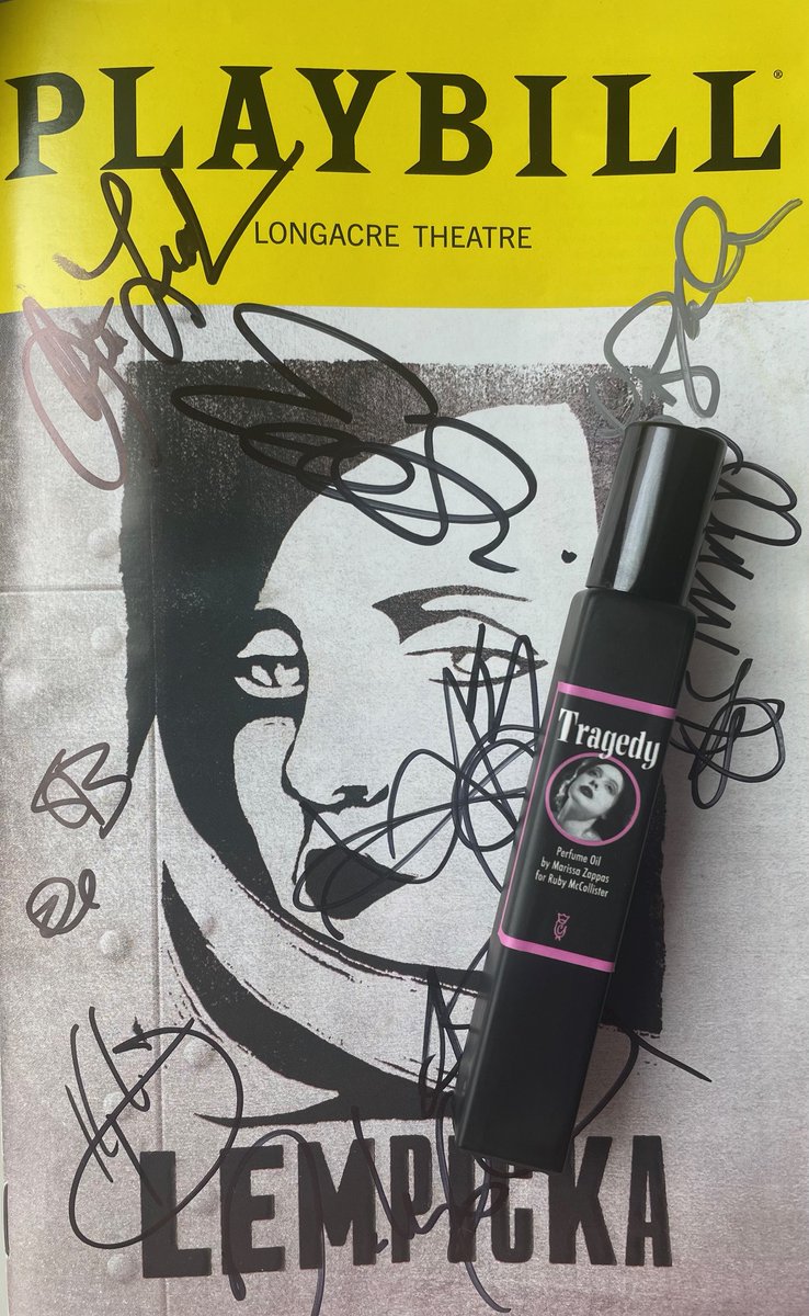 SniffSleep's tweet photo. I couldn’t have chosen a more perfect fragrance to wear to the @LempickaMusical, which I had the pleasure of seeing not once, but twice on Broadway. 
 I’m feeling sad the show is ending, but I’ll always treasure it as a special memory. https://t.co/ssU2gjPp15