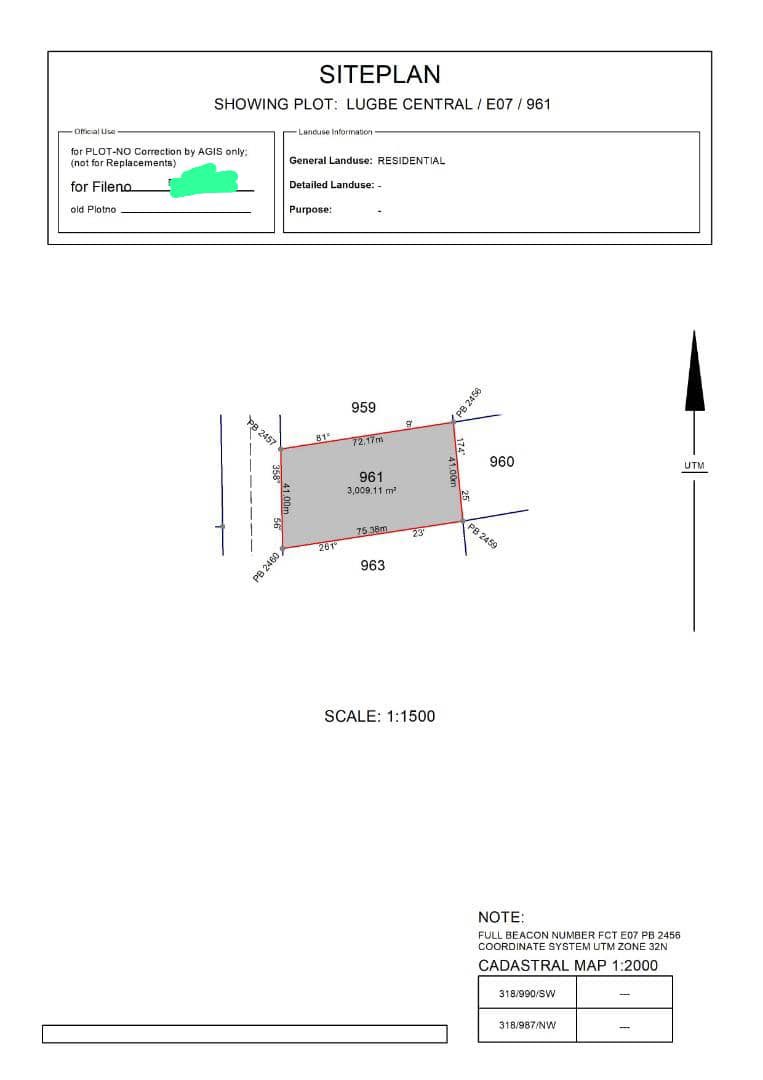 Joint Venture!!!! LOCATION📍 : Lugbe,Airport Rd,Abuja. Land Size: 3000sqm Premium: Nil Land Value :TBD Facilitators fee : 10% of Land Value to be captured in the LOI. Sharing Formula . TBD