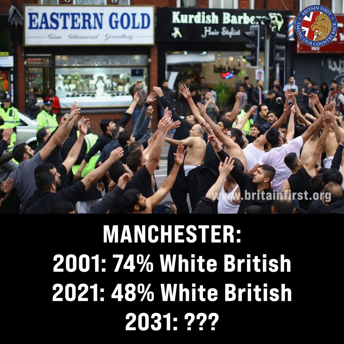 These are real statistics, in just 20 years we became a minority. Can you imagine what our country will look like in another 20 years? It will resemble Islamabad. England has fallen and everyone that sits on their hands just complaining is to blame, don’t like how your future is