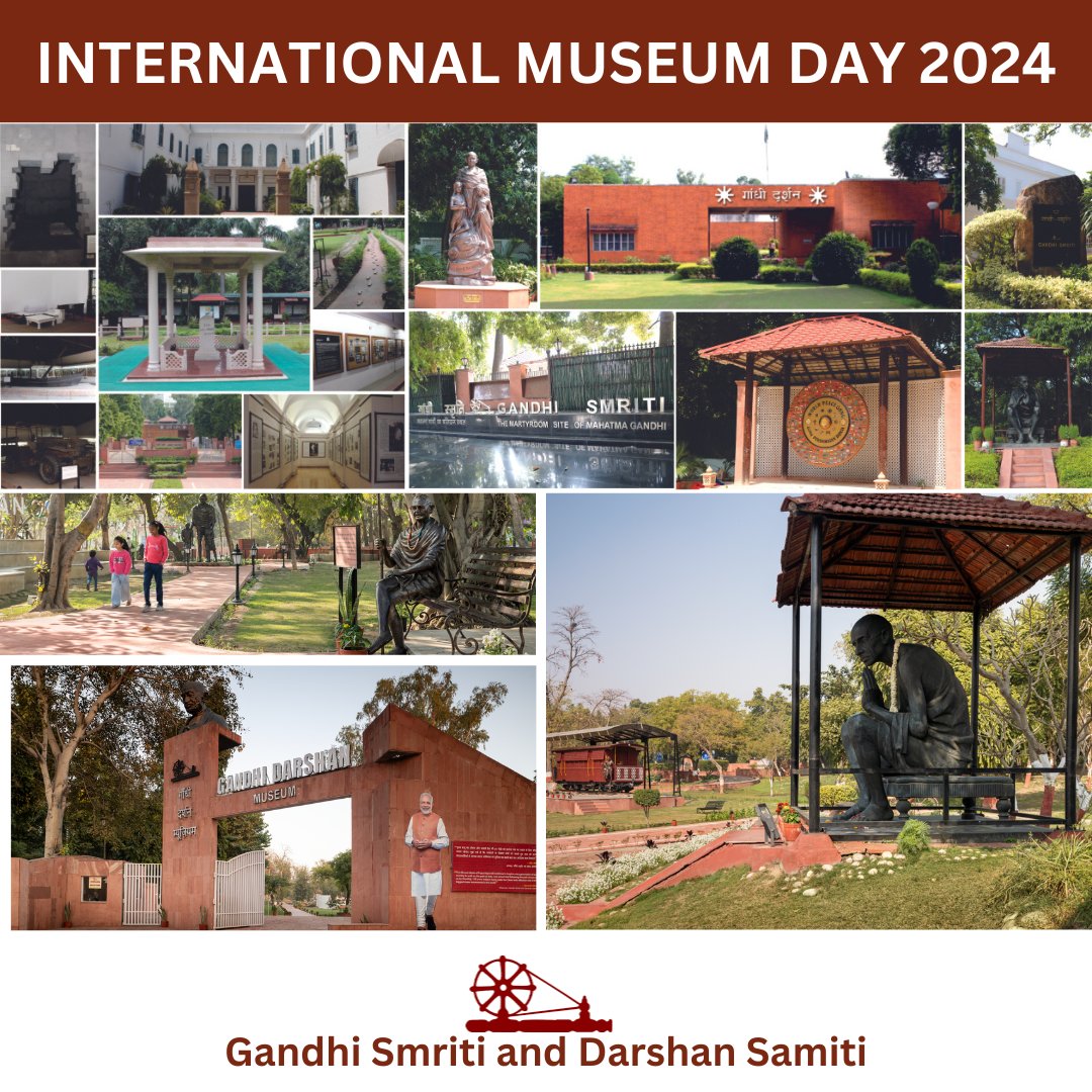 Gandhi Darshan #Museum at Rajghat welcomes you to see our three museums and Gandhi Vatika. You can even take selfie with #MahatmaGandhi here from 10 am to 6.30 pm. Entry: Free. #InternationalMuseumDay2024