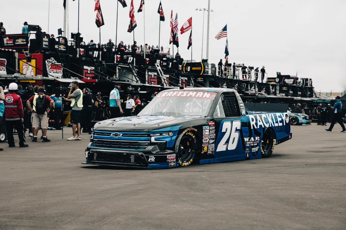 It’s @NASCAR_Trucks RaceDay 🔥 It’s time to show what we’ve got on this stage 🤞 We ended up P11 after yesterday’s one and only practice session. Today’s schedule 🗓️: 👇 10:30 ET - Qualifying ⏰ 1:30 ET - Green Flag for the Wright Brand 250 🟢💨 @rackley_war I @rackleyroofing
