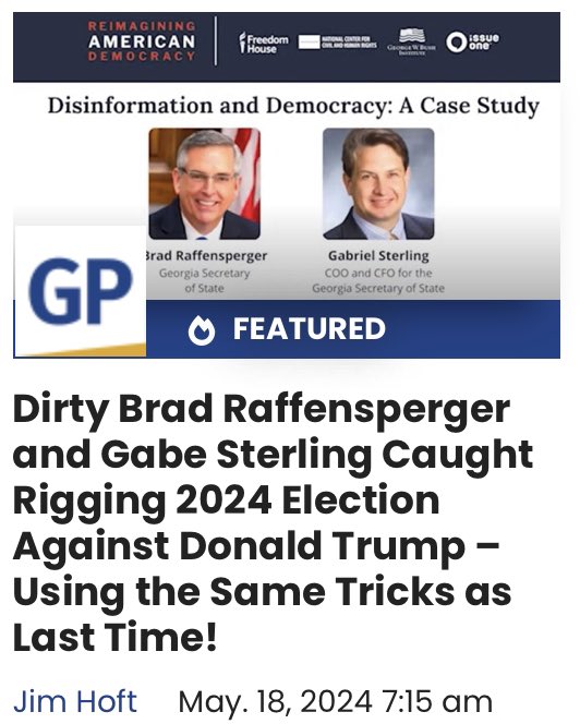 🚨 REPUBLICANS: ARE YOU PAYING ATTENTION? George Soros funded Power The Polls is currently working with state election offices including Georgia Secretary of State Brad Raffensperger ahead of the 2024 election.