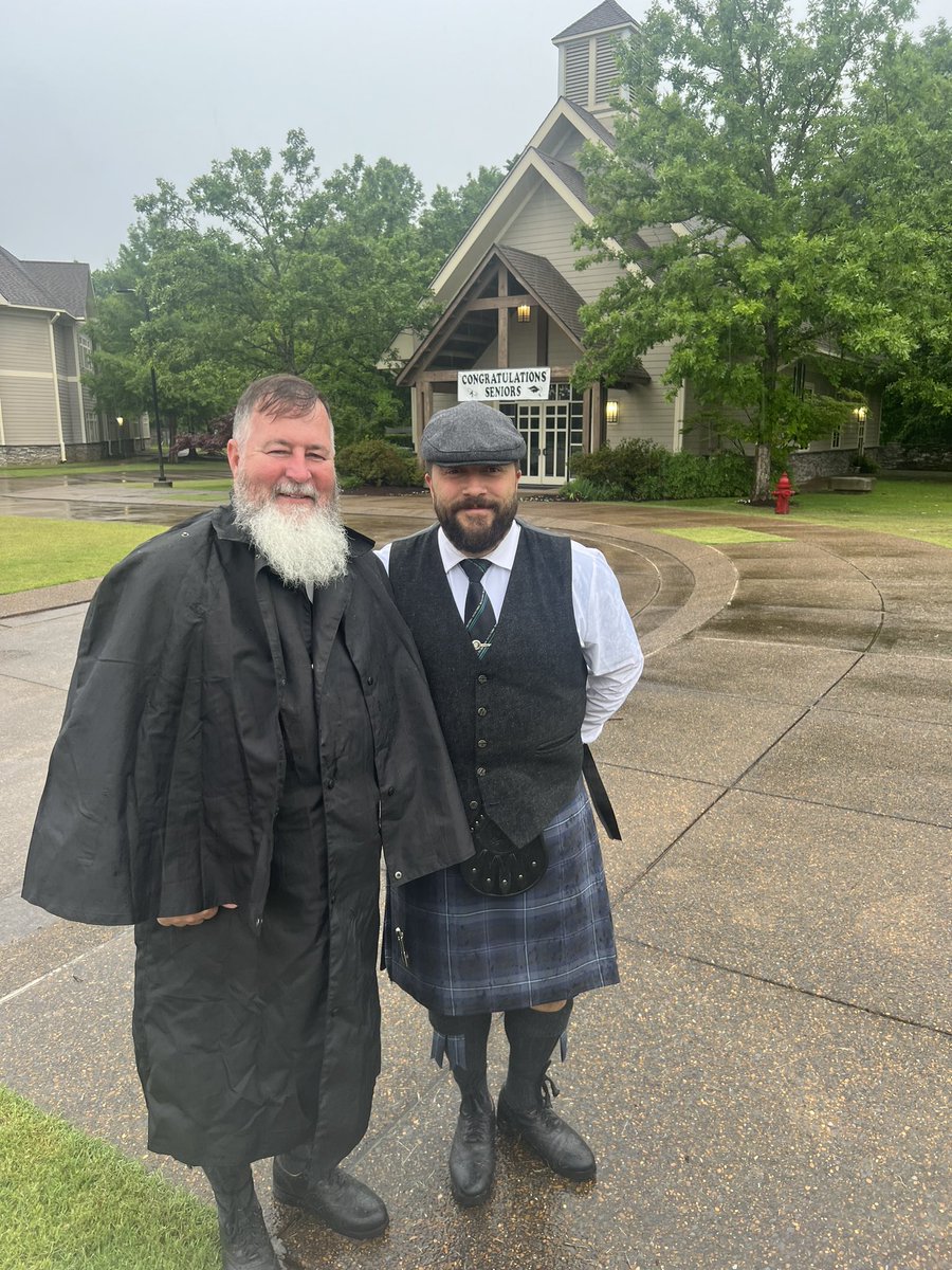 10am start under the tent for Commencement today! Seniors only Chapel will begin in Agape at 9:30am. 
The day will be beautiful but follow the lead of these Gryphons and wear your best rain boots and strong bottom dress shoes to accompany your cutest fit!! 
❤️🎓💛