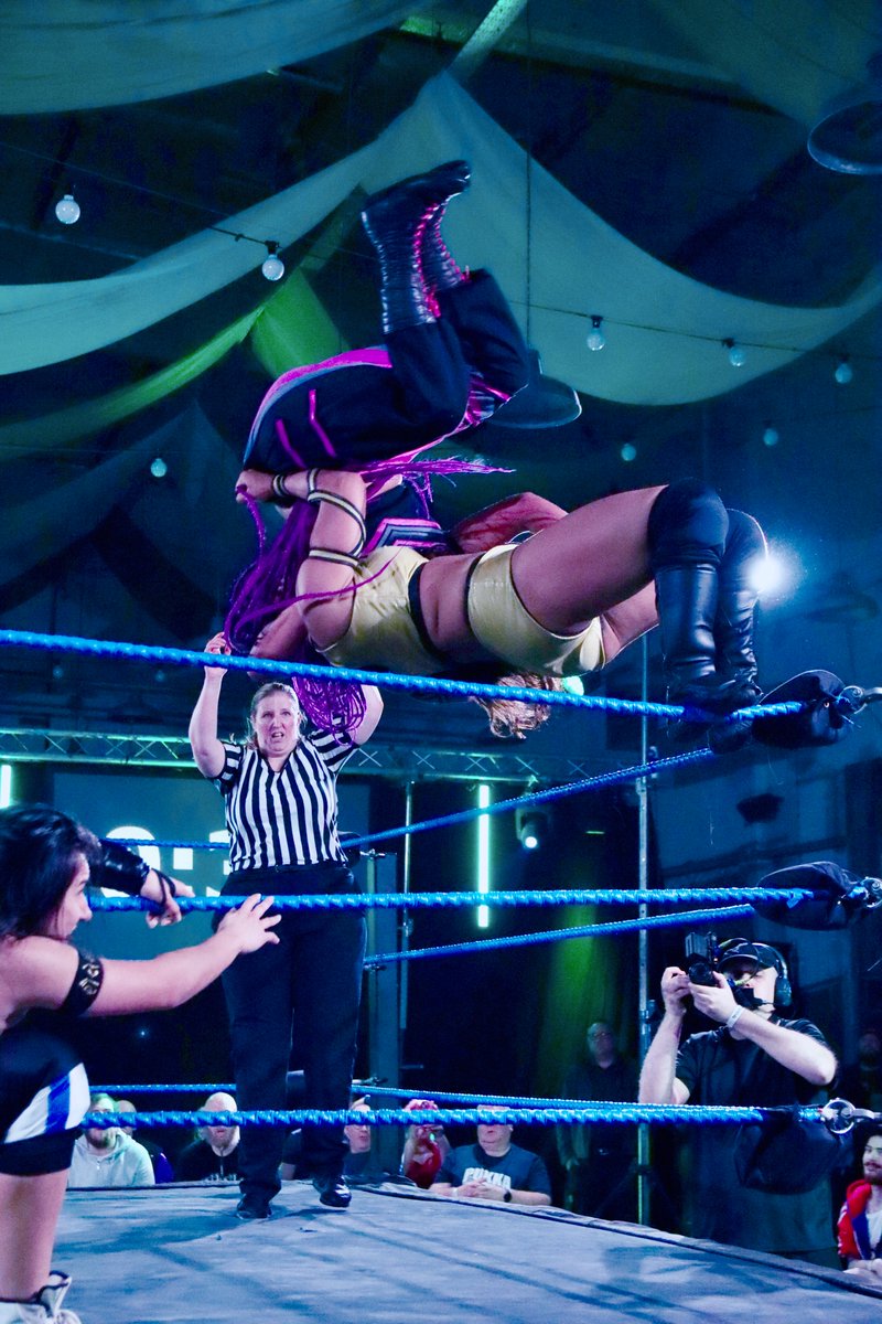 Nice Suplex from the top rope リオ Rhio @ProWrestlingEVE THE FALL GRRRLS @ Big Penny Social, London 3 May