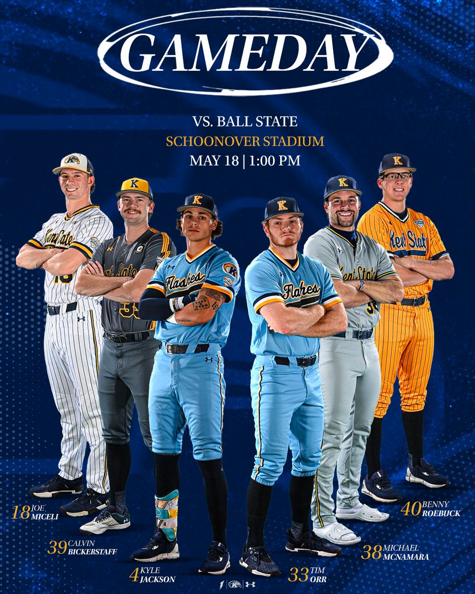 GAMEDAY! Today we play for the seniors! Please join us at 12:30 for the pre-game ceremony honoring our 2024 senior class! First pitch is set for 1 p.m. 🔗linktr.ee/kentstbaseball #BiteDown